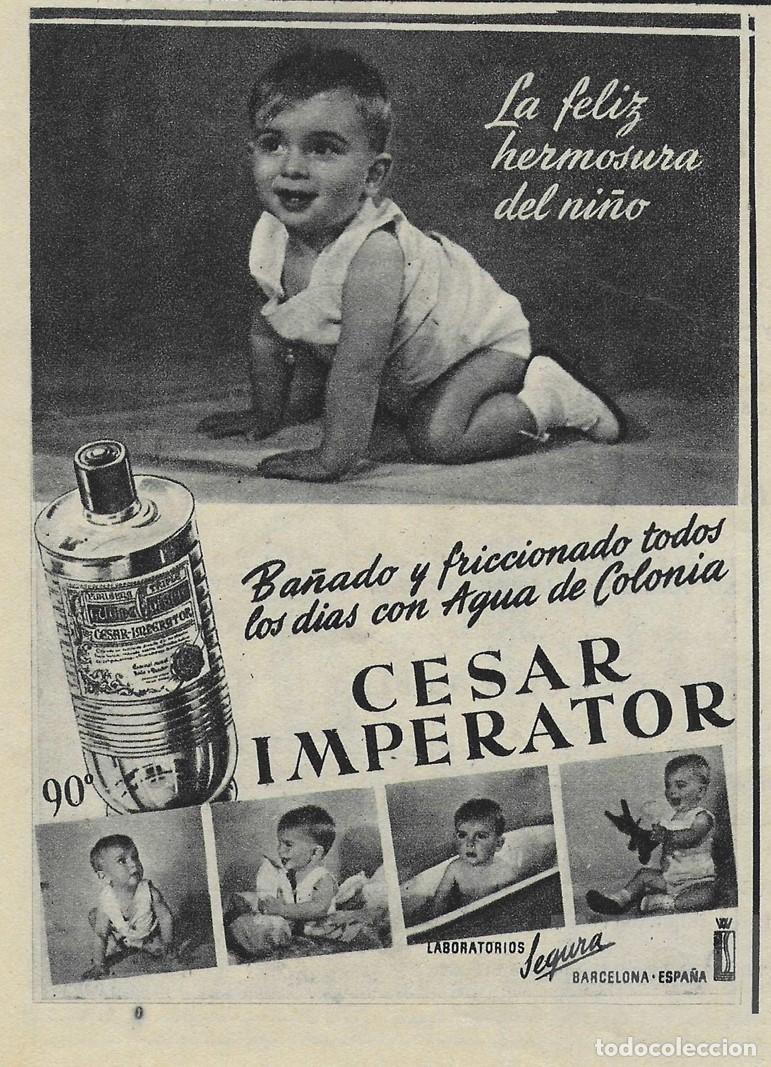 Advertising Catalogs: RECORTE PUBLICITARIO: COLONIA CESAR IMPERATOR, LA FELIZ HERMOSURA DEL NI&Ntilde;O (A&Ntilde;OS 50)