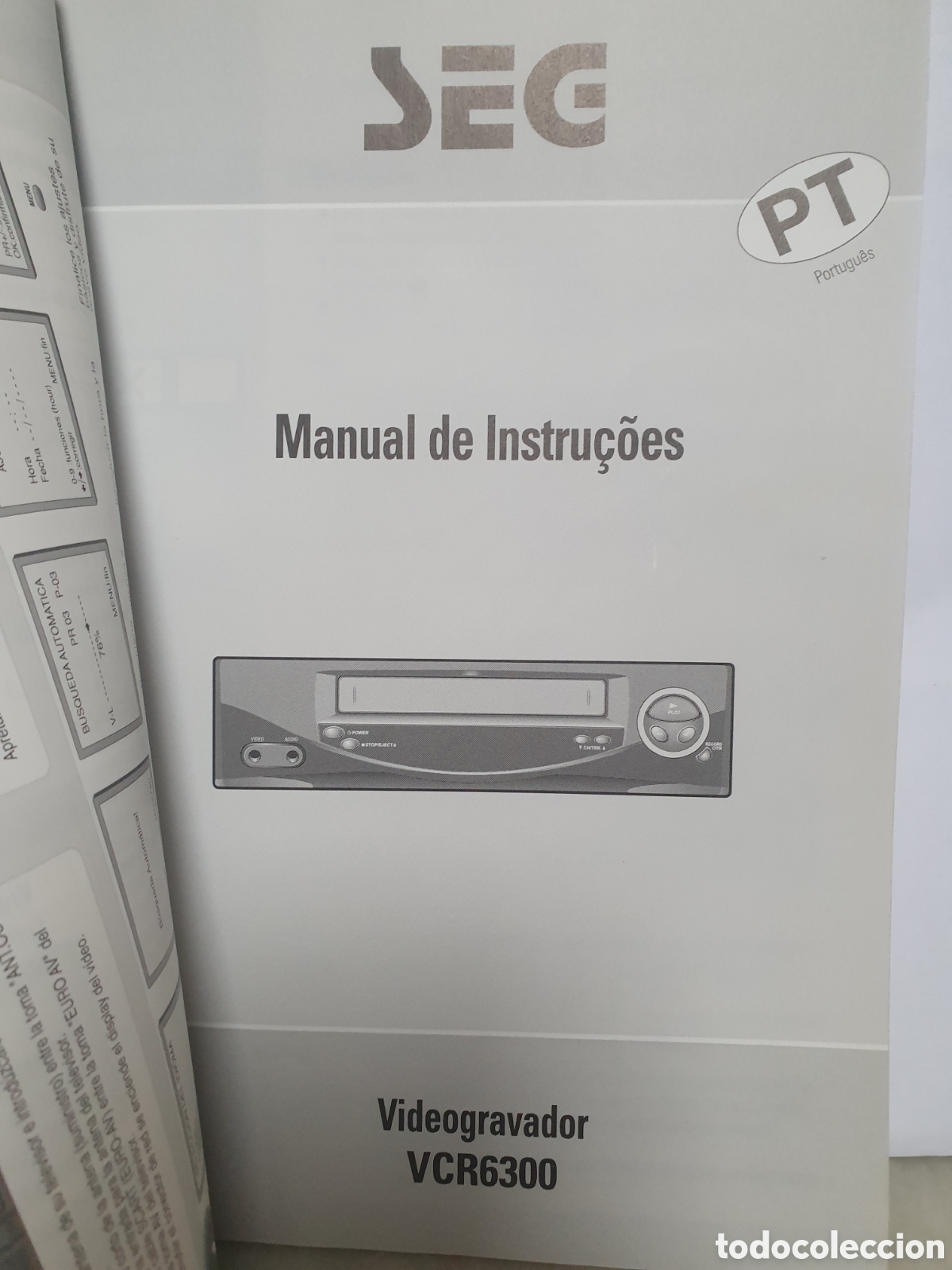 Cat&aacute;logos publicitarios: SEG. VIDEO GRABADORA VCR6300. INSTRUCCIONES MANUAL. ESPA&Ntilde;OL Y PORTUGU&Eacute;S.