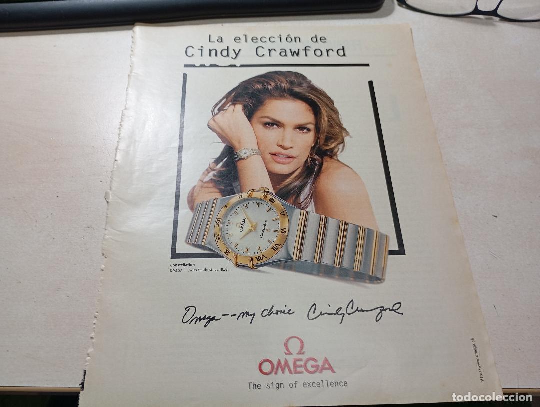 Cat&aacute;logos publicitarios: OMEGA RELOJ CINDY CRAWFORD PUBLICIDAD REVISTA PRESTIGIOSA 1998 COMPRA MINIMA 10&euro;