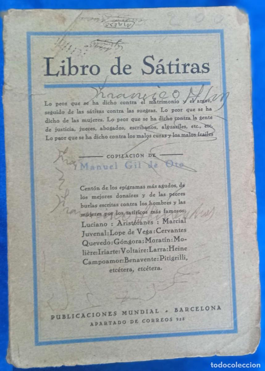 Cat&aacute;logos publicitarios: LIBRO DE S&Aacute;TIRAS. COPILACI&Oacute;N DE MANUEL GIL DE OTO. PUBLICACIONES MUNDIAL. BARCELONA, S/F.