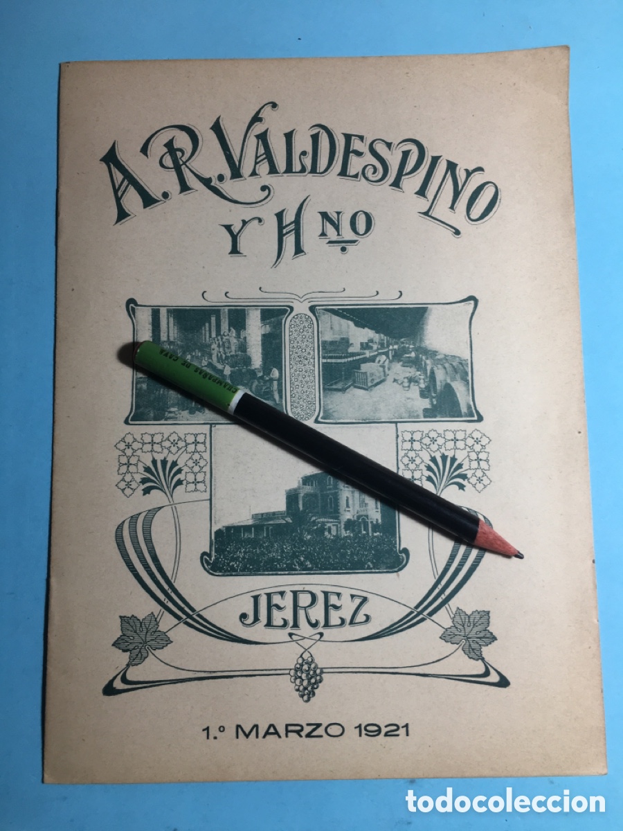 Werbekataloge: 1921 1/3 A. R. VALDESPINO Y HNO. JEREZ (folleto con la fecha impresa) listado productos y precios