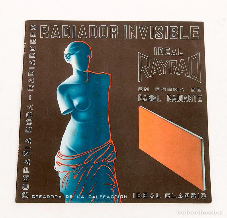 Cat&aacute;logos publicitarios: CATALOGO RADIADOR INVISIBLE - IDEAL RAYRAD - MARCA ROCA - 1936