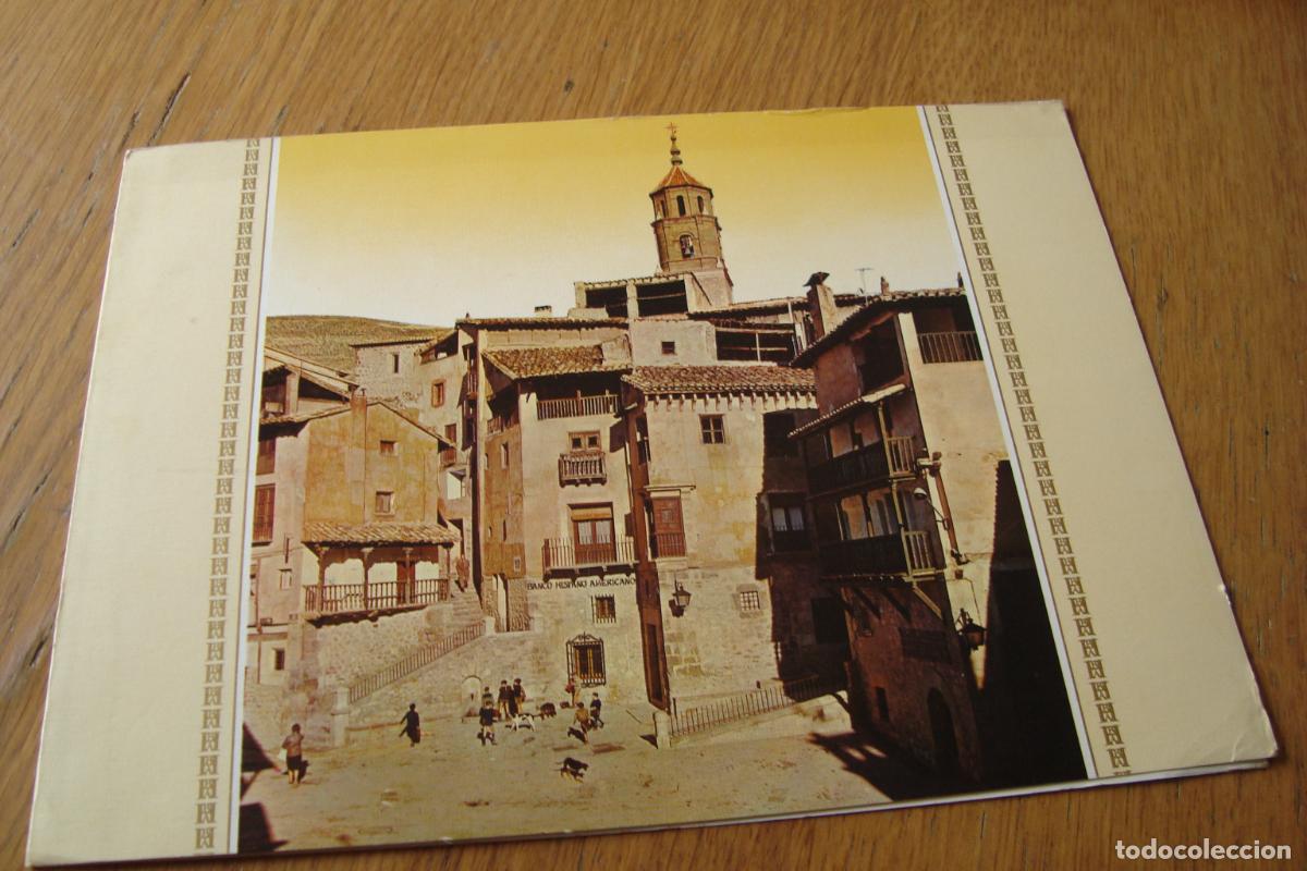 Cat&aacute;logos publicitarios: ANTIGUA TARJETA FELICITACION BANCO HISPANO AMERICANO SUCURSAL ALBARRACIN TERUEL 1968