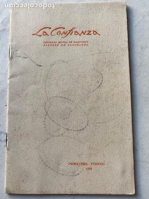 Cat&aacute;logos publicitarios: La Confianza. Barcelona. Sociedad de Maestros Sastres. 1934. Catalogo Primavera-Verano