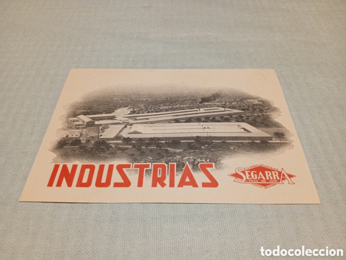 Werbekataloge: Industrias SEGARRA,Vall de Uxo 1942 saludo a FRANCO y ARRIBA ESPA&Ntilde;A