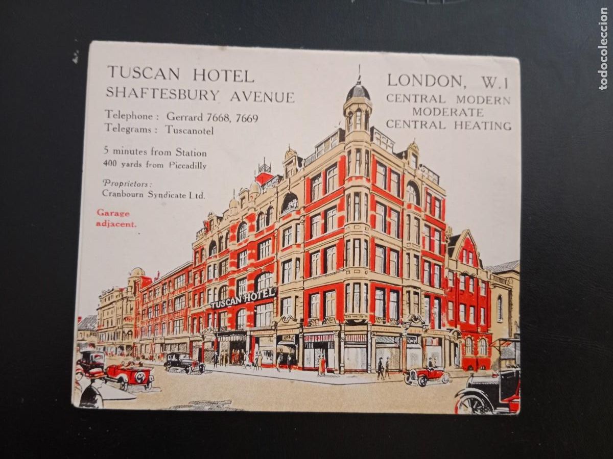 Werbekataloge: ANTIGUO TRIPTICO PUBLICITARIO , TARIFAS Y UBICACION - TUSCAN HOTEL LONDON