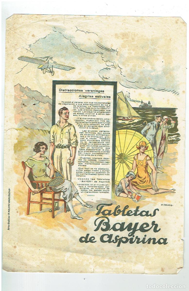 Catalogues publicitaires: PUBLICIDAD ASPIRINA BAYER. HOJA PROCEDENTE DE REVISTA. ARTES GR&Aacute;FICAS R. MOLERO. BARCELONA* (P/D101)