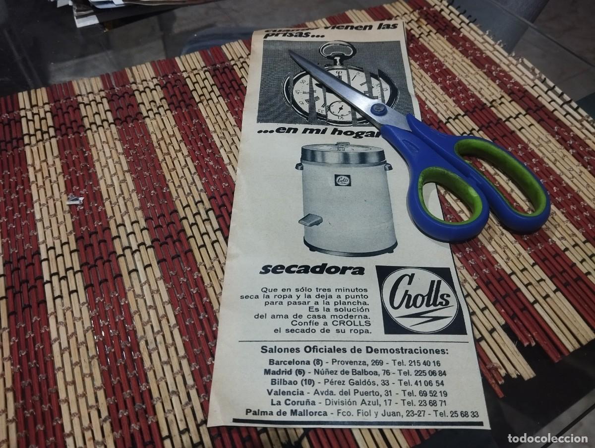 Werbekataloge: SECADORA CROLLS ANUNCIO PUBLICIDAD REVISTA 1967