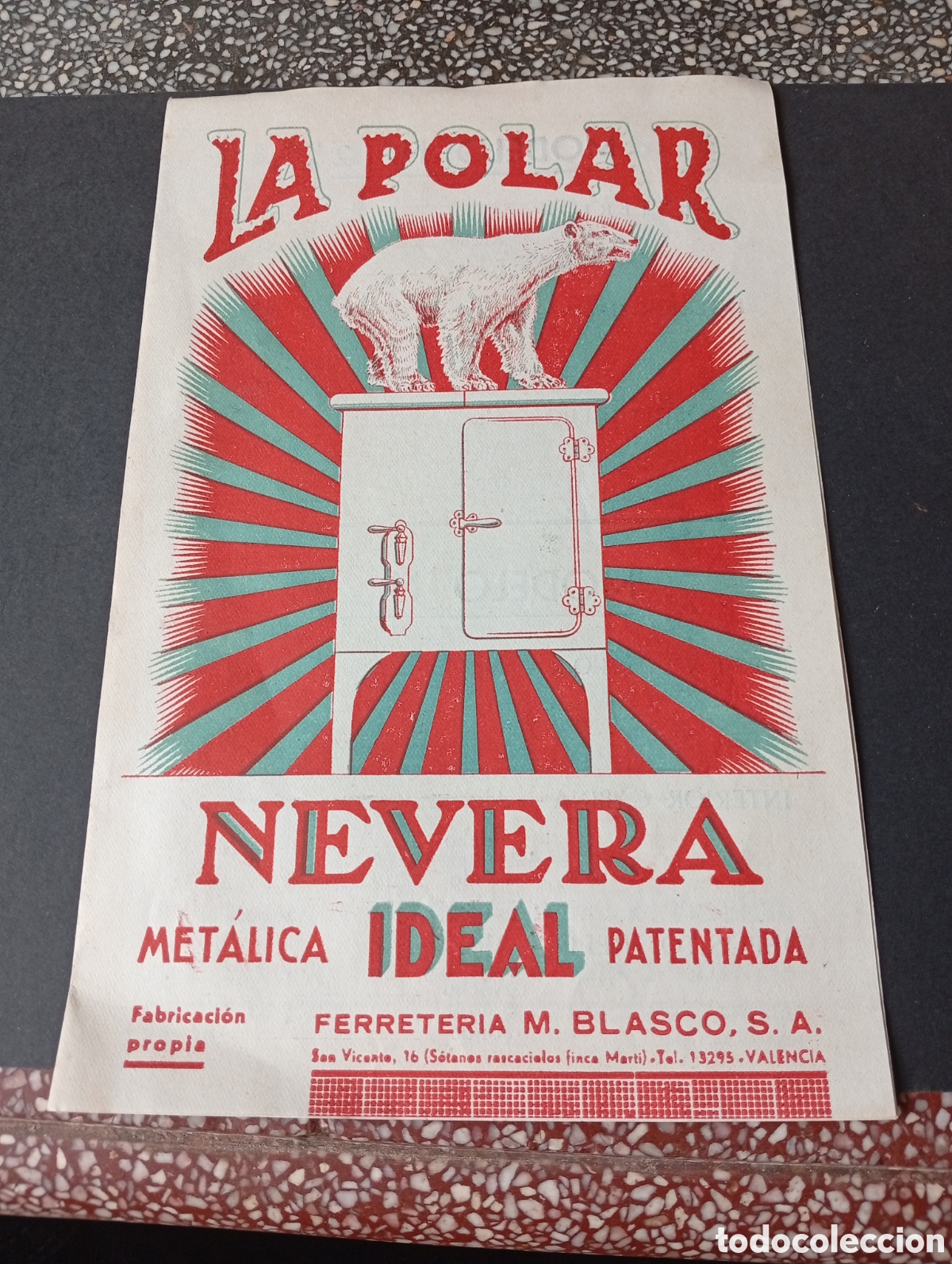 Werbekataloge: Publicidad nevera La Polar, ferreter&iacute;a M.Blasco, Valencia