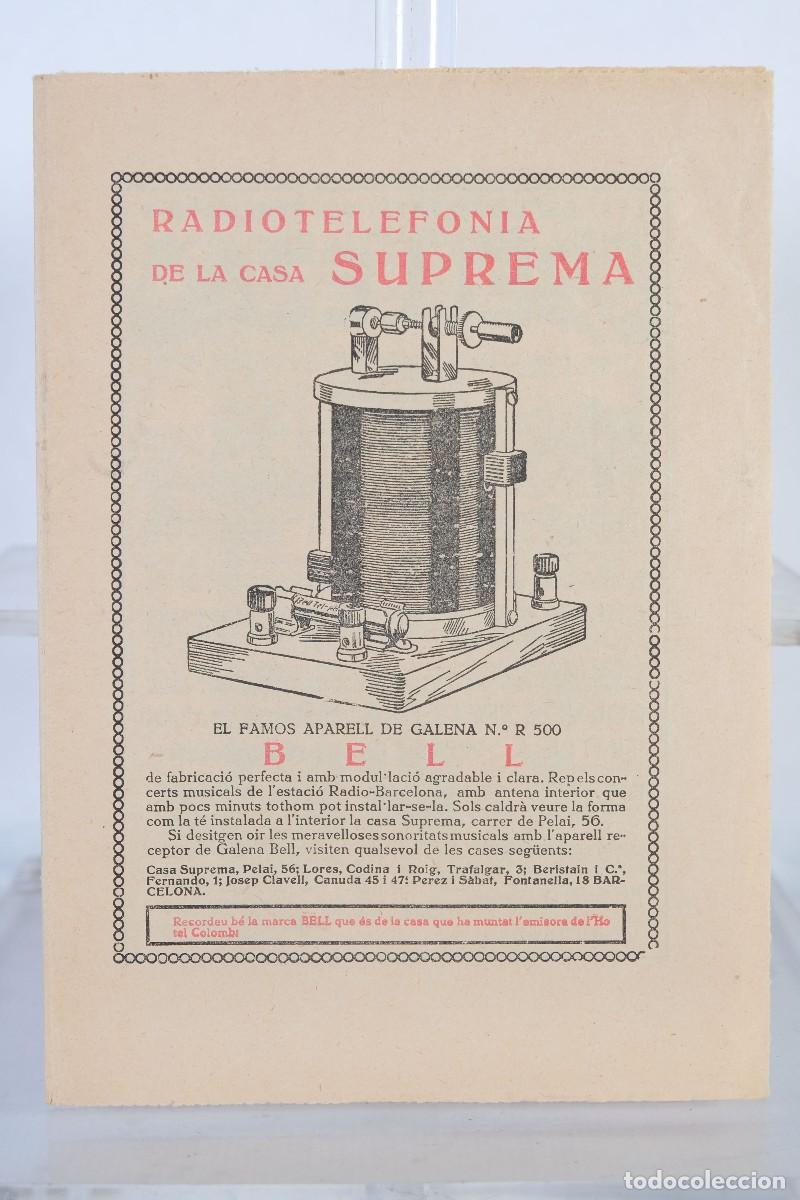 Werbekataloge: P&aacute;ginas de publicidad a&ntilde;os 20 Radiotelefonia de la casa Suprema...