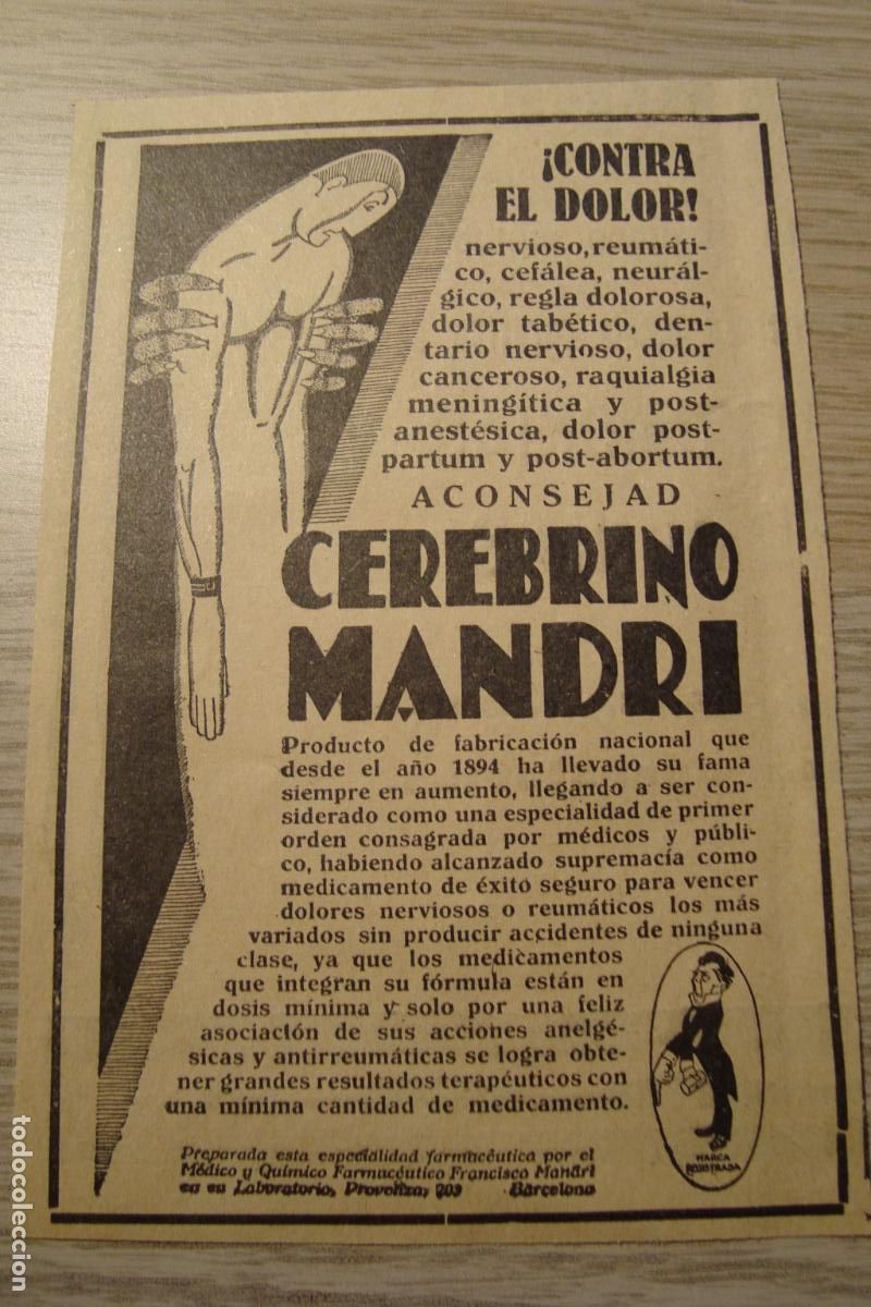 Werbekataloge: ANTIGUA PUBLICIDAD LABORATORIO QUIMICO FARMACEUTICO. FRANCISCO MANDRI A&Ntilde;OS 30