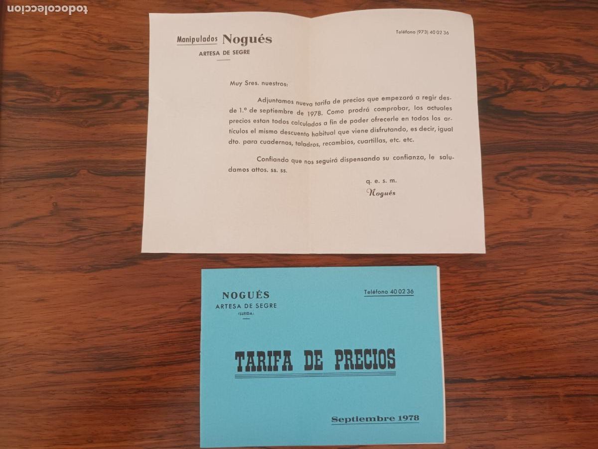 Cat&aacute;logos publicit&aacute;rios: CATALOGO MANIPULADOS NOGUER ARTESA DE SEGRE 1978. PAPEL CUADERNOS FOLIOS ETC