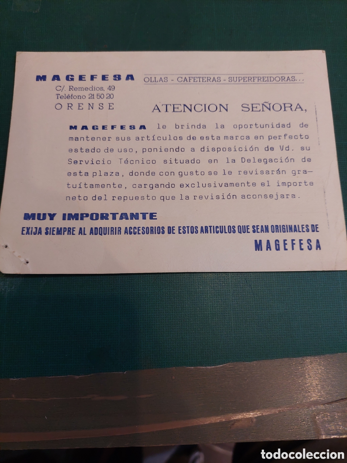 Catalogues publicitaires: Orense magefesa tarjeta