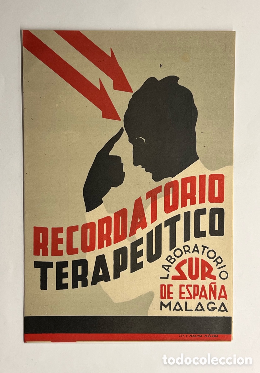 Cat&aacute;logos publicit&aacute;rios: M&Aacute;LAGA. Laboratorio Sur de Espa&ntilde;a.. Publicidad Farmac&eacute;utica Guerra Civil (1936-1939) Lit. E.Molina