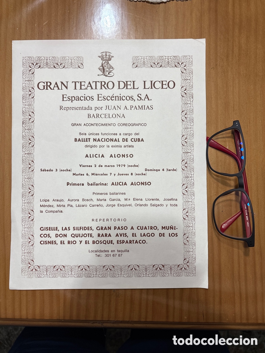 Cat&aacute;logos publicit&aacute;rios: Cartel gran teatro del liceo a&ntilde;o 1979