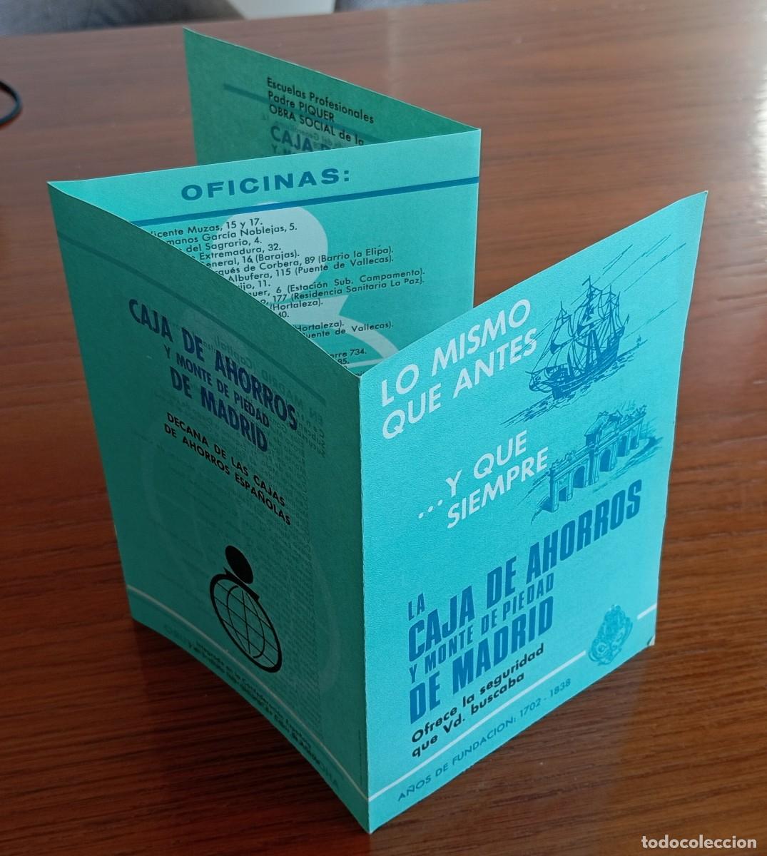 Catalogues publicitaires: Publicidad Folleto desplegable cat&aacute;logo a&ntilde;os 60 CAJA DE AHORROS Y MONTE DE PIEDAD DE MADRID.