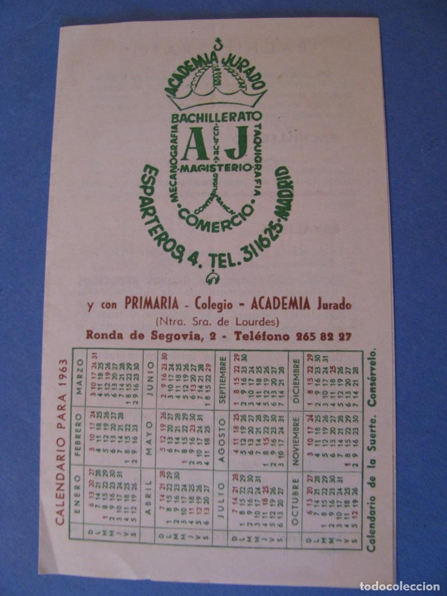 Catalogues publicitaires: PUBLICIDAD DE LA ACADEMIA JURADO, MADRID 1963.