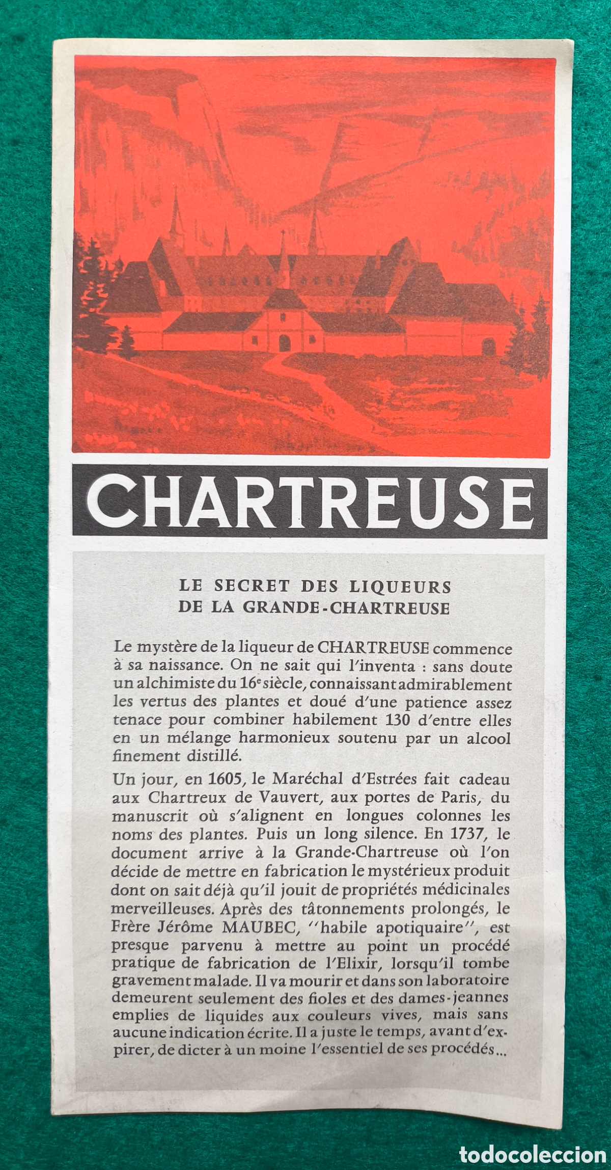 Cat&aacute;logos publicitarios: CHARTREUSE LIQUEUR BROCHURE PUBLICIT&Eacute; - Foto 2