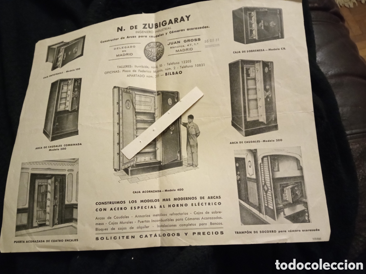 Advertising Catalogs: Antiguo catalogo, N. De Zubigaray, Bilbao