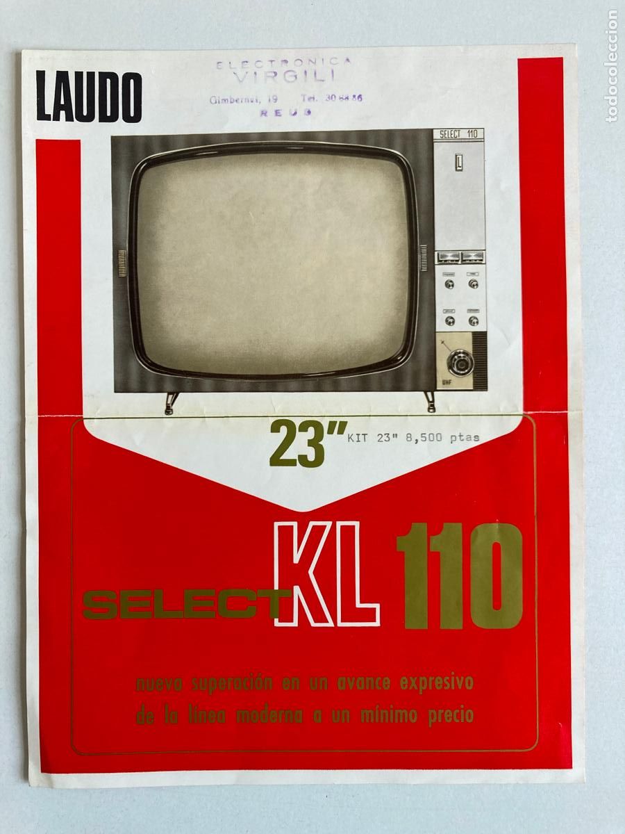 Advertising Catalogs: PUBLICIDAD TELEVISOR LAUDO - ELECTRONICA VIRGILI, REUS