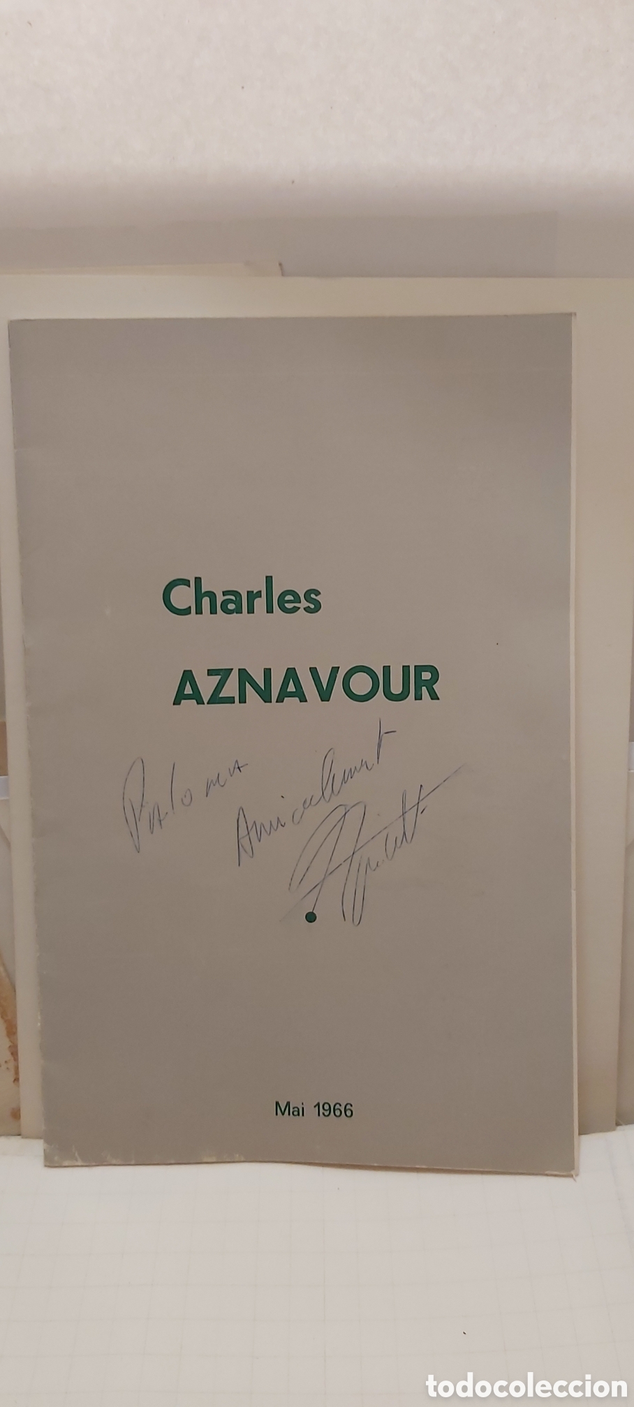 Advertising Catalogs: CHARLES AZNAVOUR. AUTOGRAFO. 1966
