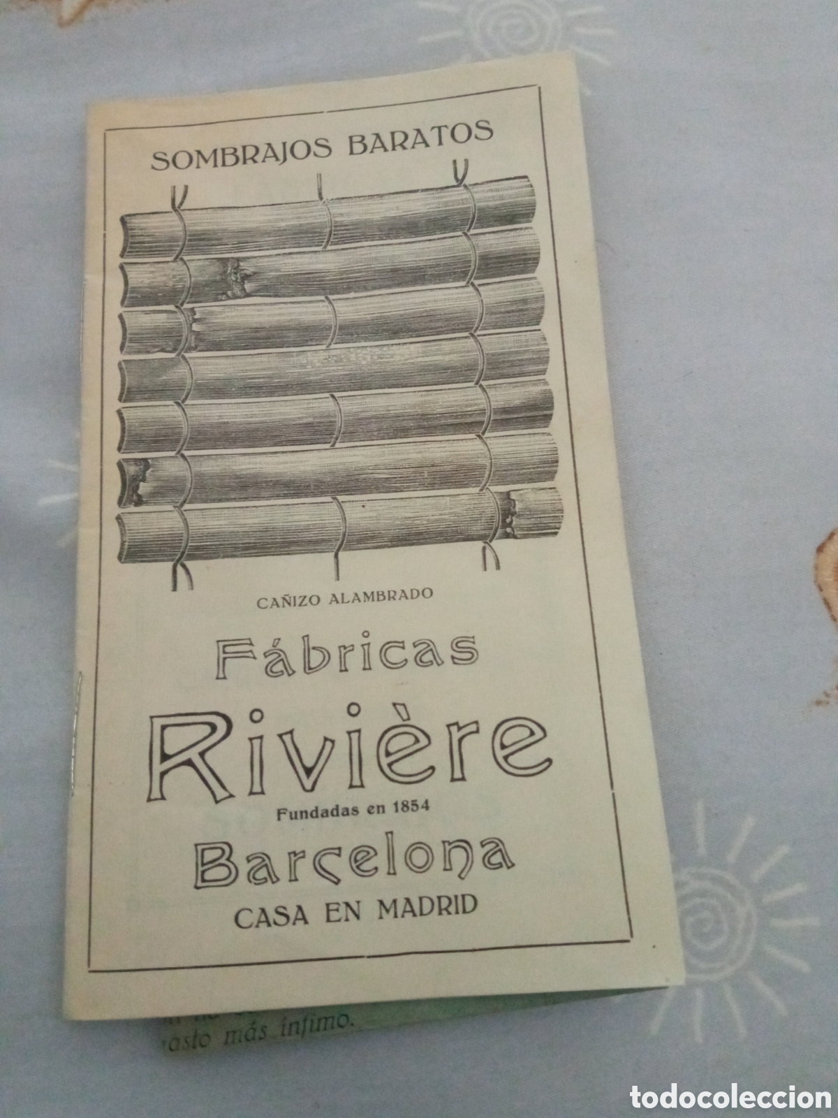 Cat&aacute;logos publicitarios: Antiguo catalogo, F&aacute;bricas Riviere, Barcelona de 1928, 24 paginas m&aacute;s 2 folletos