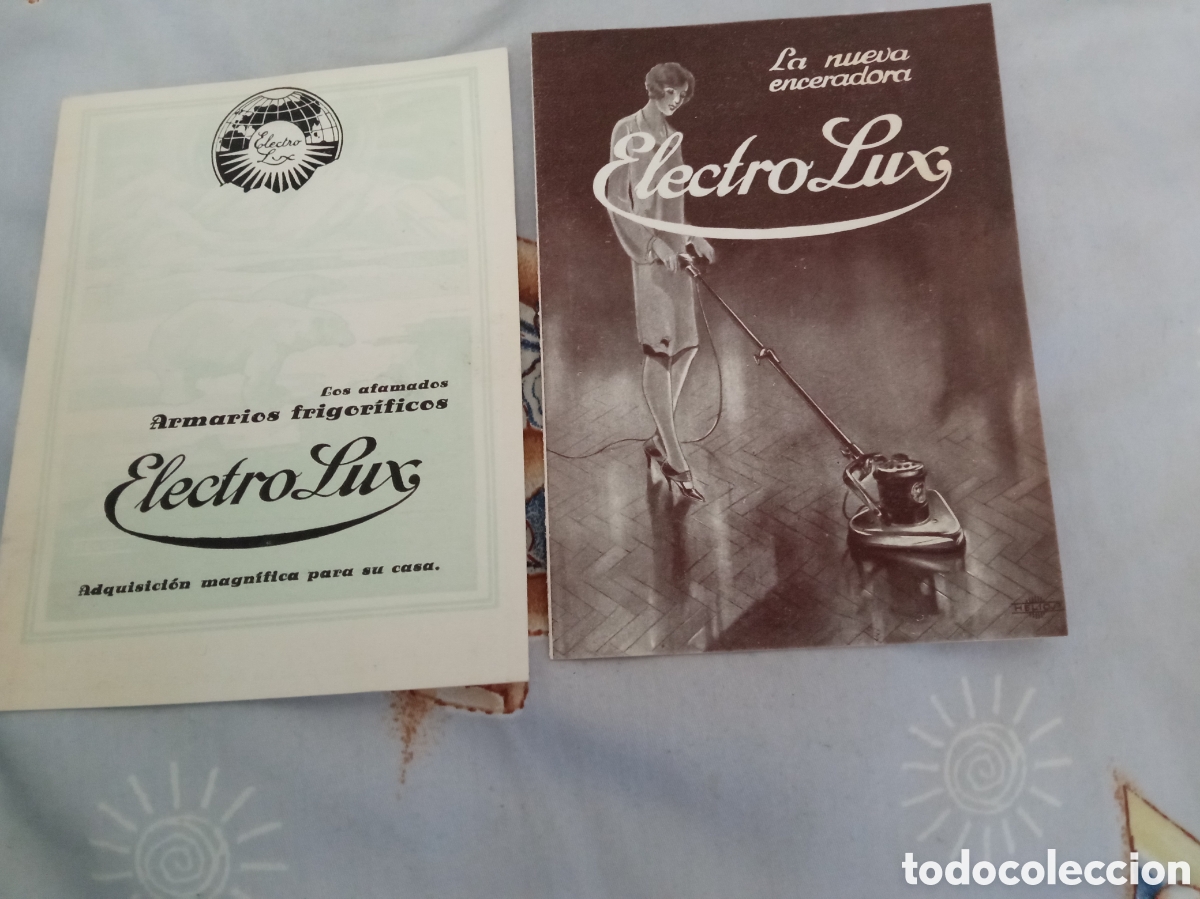 Cat&aacute;logos publicitarios: Dos antiguos catalogos Electro Lux.