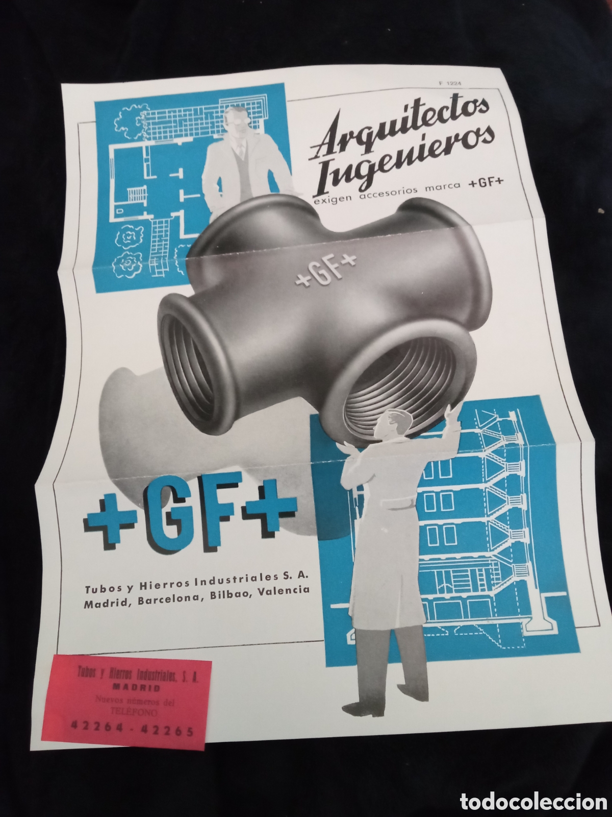 Cat&aacute;logos publicit&aacute;rios: Ant. folleto publicitario , Tubos y Hierros Industriales,S A. Madrid - Barcelona - Bilbao - Valencia