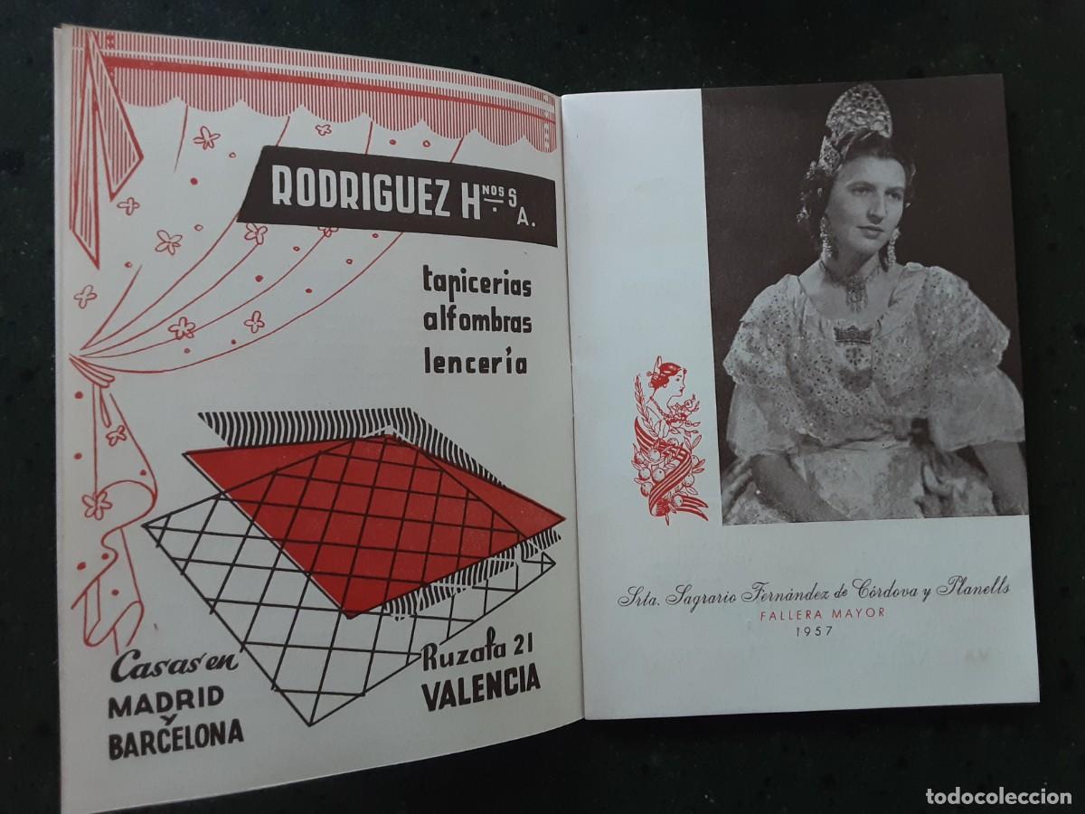 Cat&aacute;logos publicitarios: PROGRAMA OFICIAL GRAN SEMANA FALLERA , VALENCIA 1957 - Foto 2