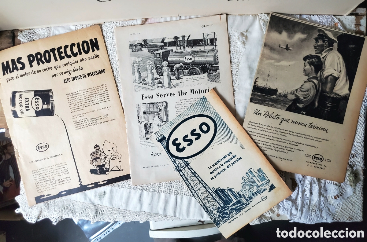 Catalogues publicitaires: Publicidad Esso d&eacute;cada 50 lote por 4
