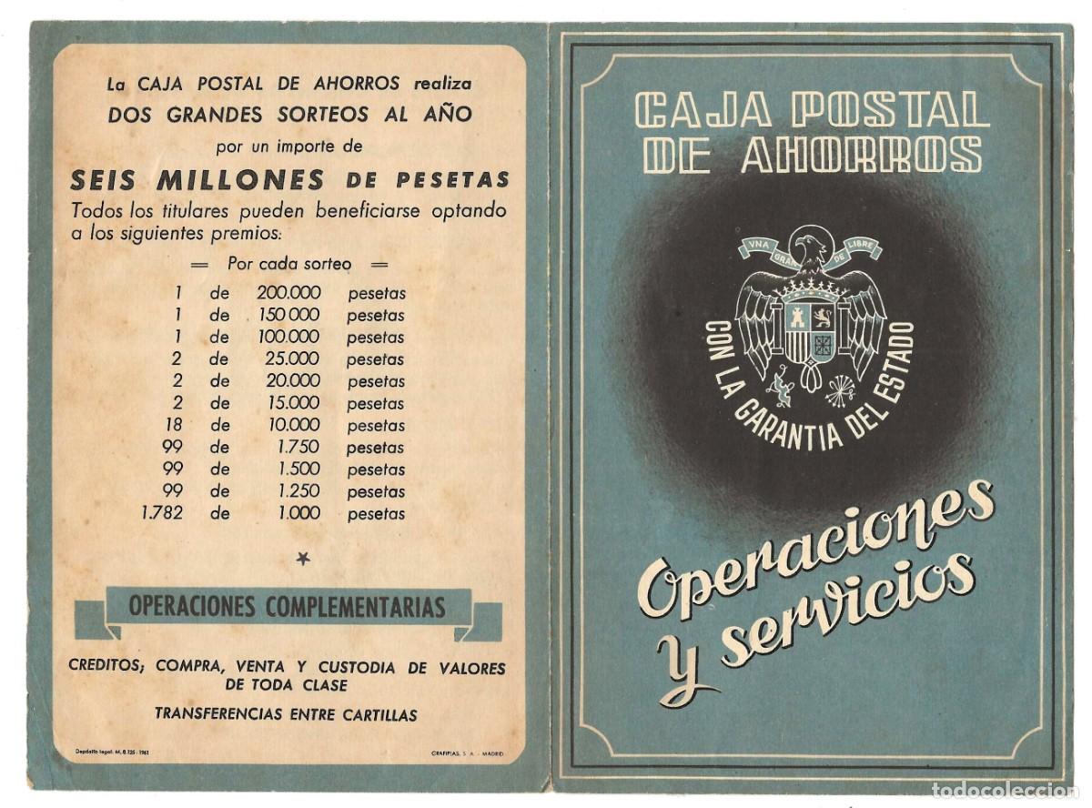 Catalogues publicitaires: CAJA POSTAL DE AHORROS CON LA GARANTIA DEL ESTADO -- 1961