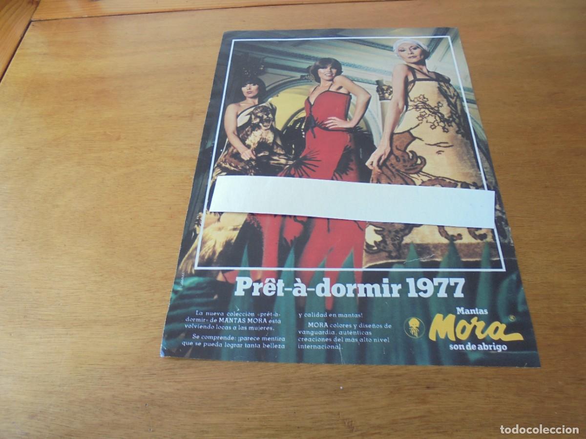 Cat&aacute;logos publicitarios: PUBLICIDAD 1977: MANTAS MORA. PR&Ecirc;T-&Agrave;-DORMIR