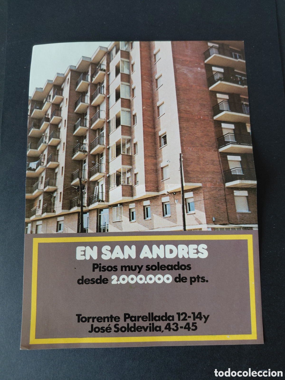 Cat&aacute;logos publicit&aacute;rios: SAN ANDRES (BARCELONA) - VENTA DE PISOS NUEVOS A&Ntilde;OS 70