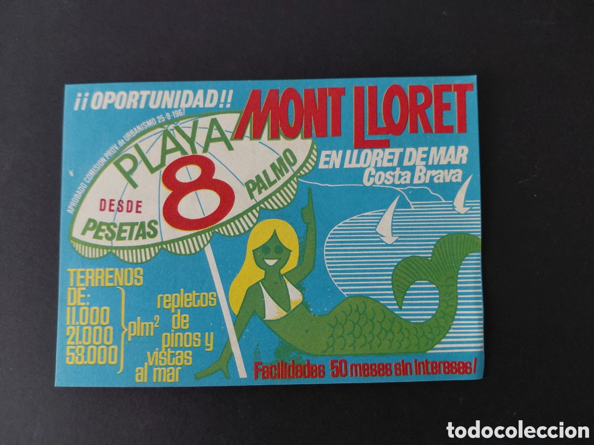 Cat&aacute;logos publicit&aacute;rios: LLORET DE MAR - URBANIZACION MONT LLORET A&Ntilde;OS 70