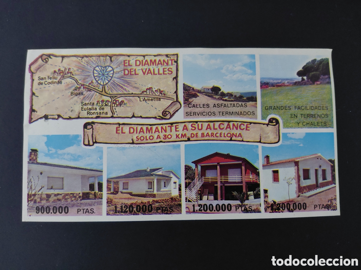 Werbekataloge: BIGUES I RIELLS - URBANIZACION EL DIAMANTE DEL VALLES A&Ntilde;OS 70