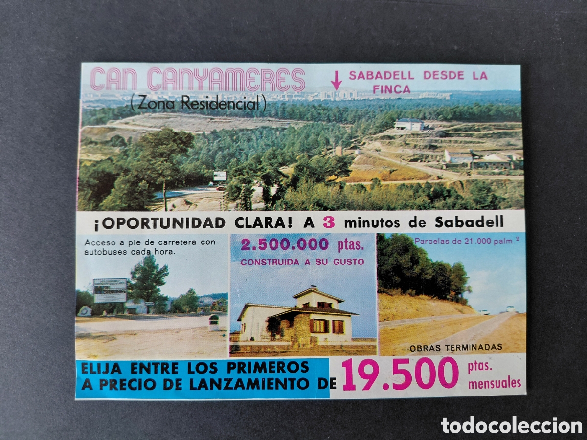 Werbekataloge: SABADELL - URBANIZACION CAN CANYAMERES A&Ntilde;OS 70