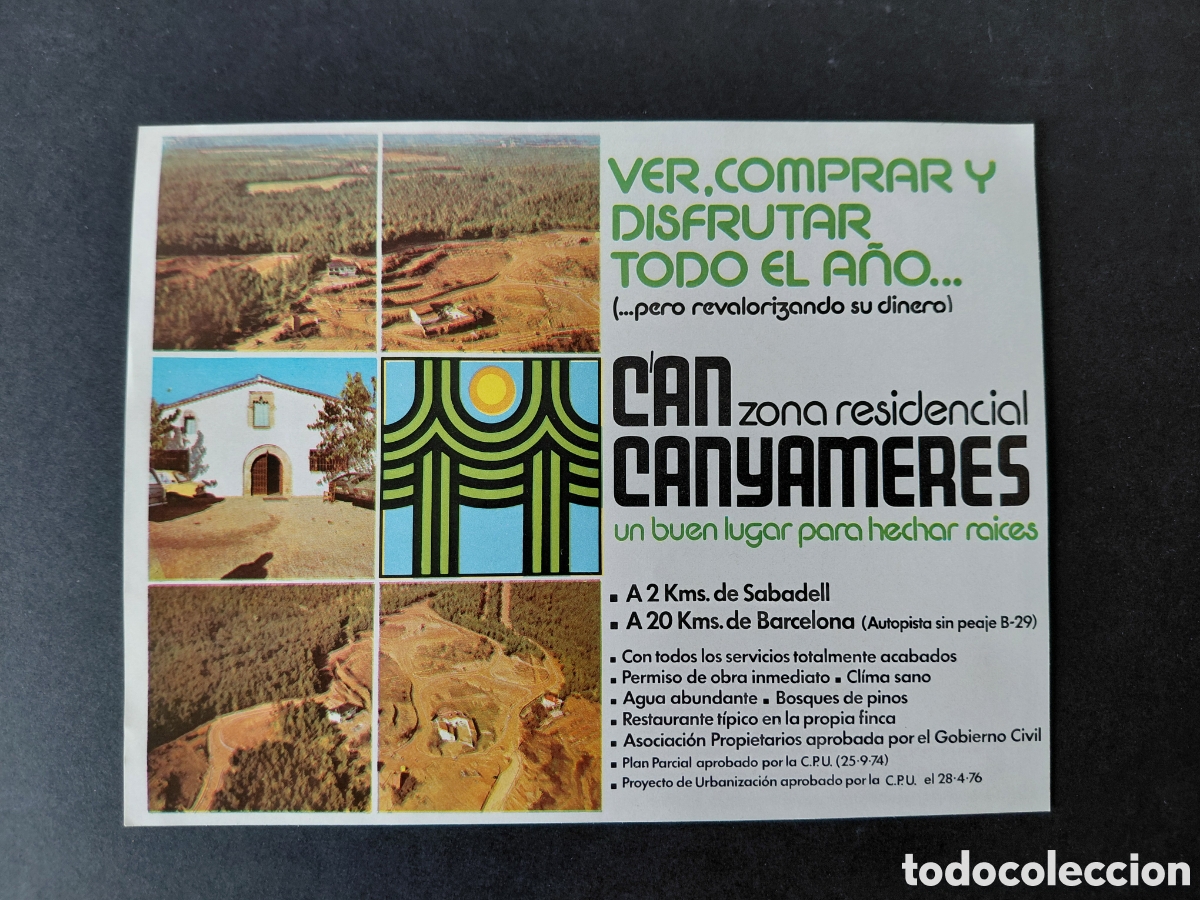 Werbekataloge: SABADELL - URBANIZACION CAN CANYAMERES A&Ntilde;OS 70