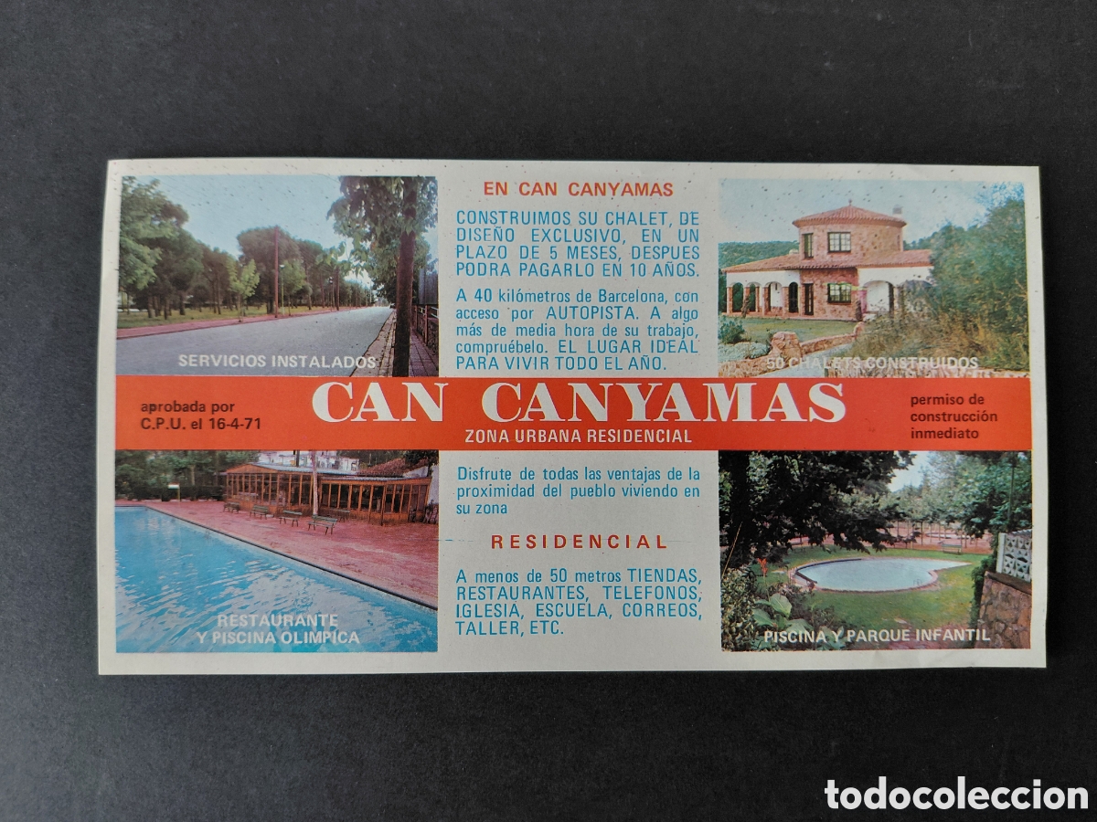 Werbekataloge: DOSRIUS - URBANIZACION CAN CANYAMAS A&Ntilde;OS 70