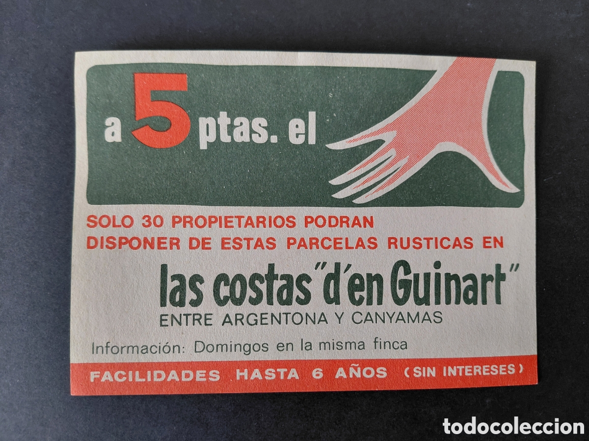 Werbekataloge: ARGENTONA - URBANIZACION LAS COSTAS D'EN GUINART A&Ntilde;OS 70