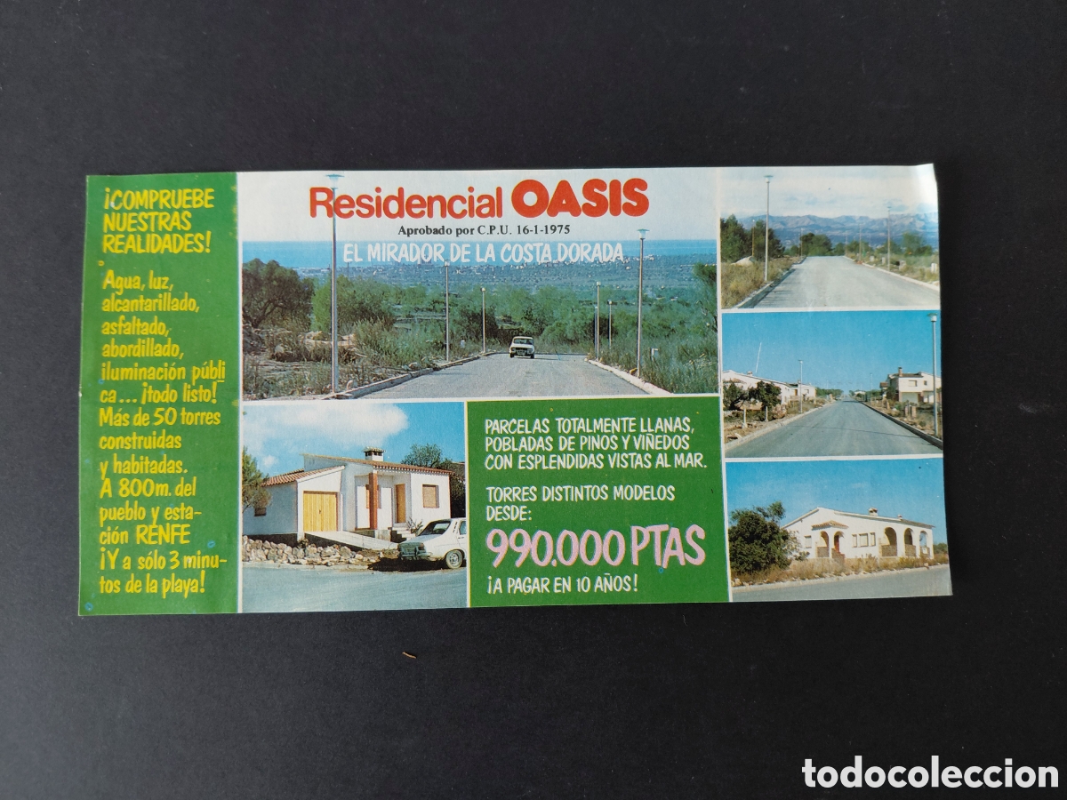 Werbekataloge: CALAFELL - URBANIZACION OASIS A&Ntilde;OS 70