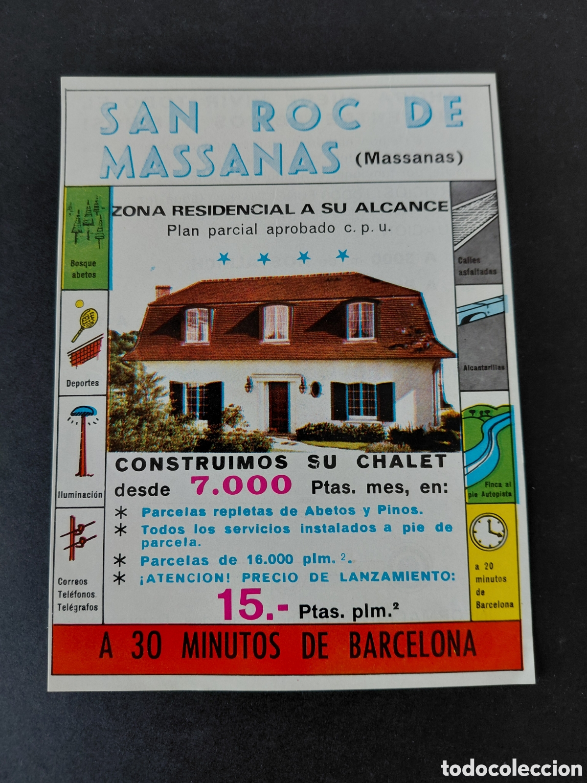 Werbekataloge: MASSANES - URBANIZACION SAN ROC DE MASSANAS A&Ntilde;OS 70