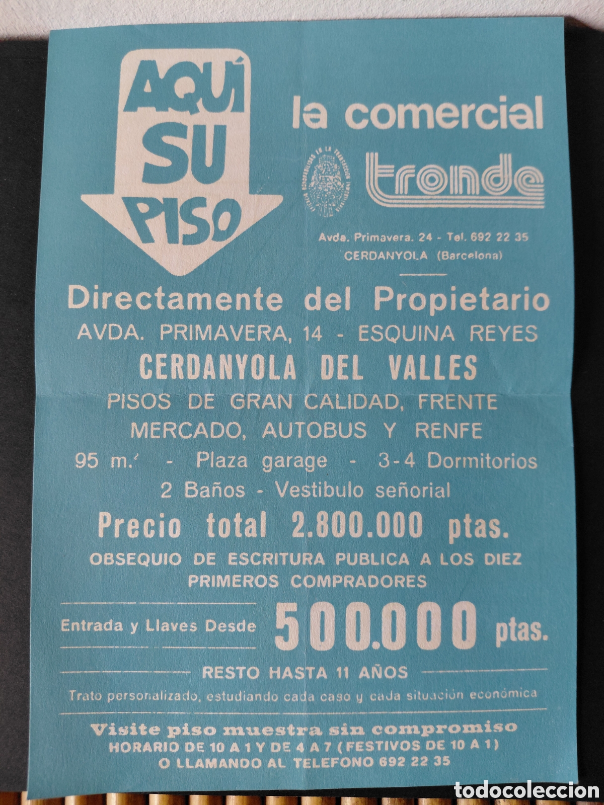 Werbekataloge: CERDANYOLA DEL VALL&Egrave;S - VENTA PISOS AVENIDA PRIMAVERA A&Ntilde;OS 70