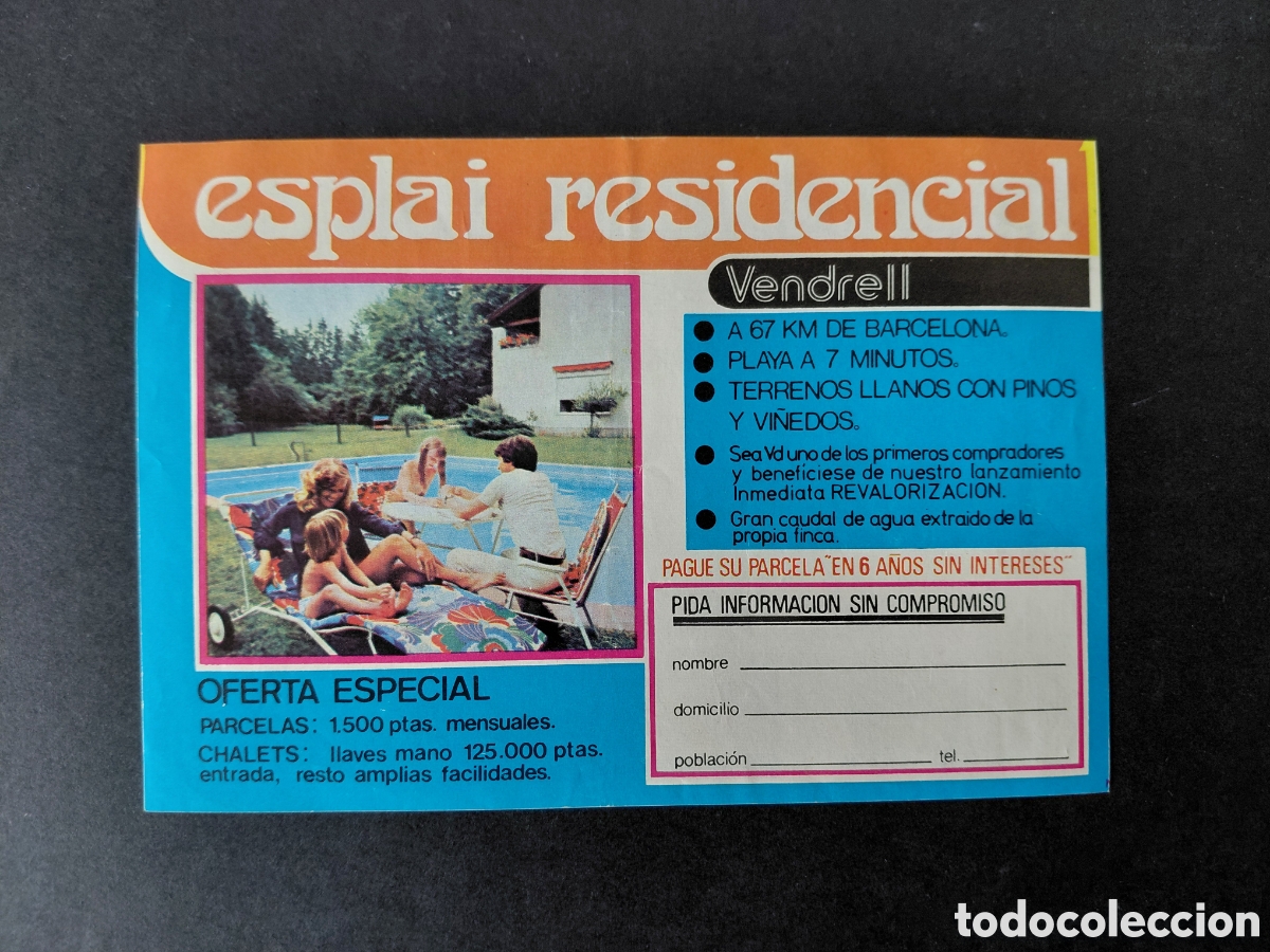 Werbekataloge: LA BISBAL DEL PENED&Egrave;S - URBANIZACION ESPLAI RESIDENCIAL A&Ntilde;OS 70