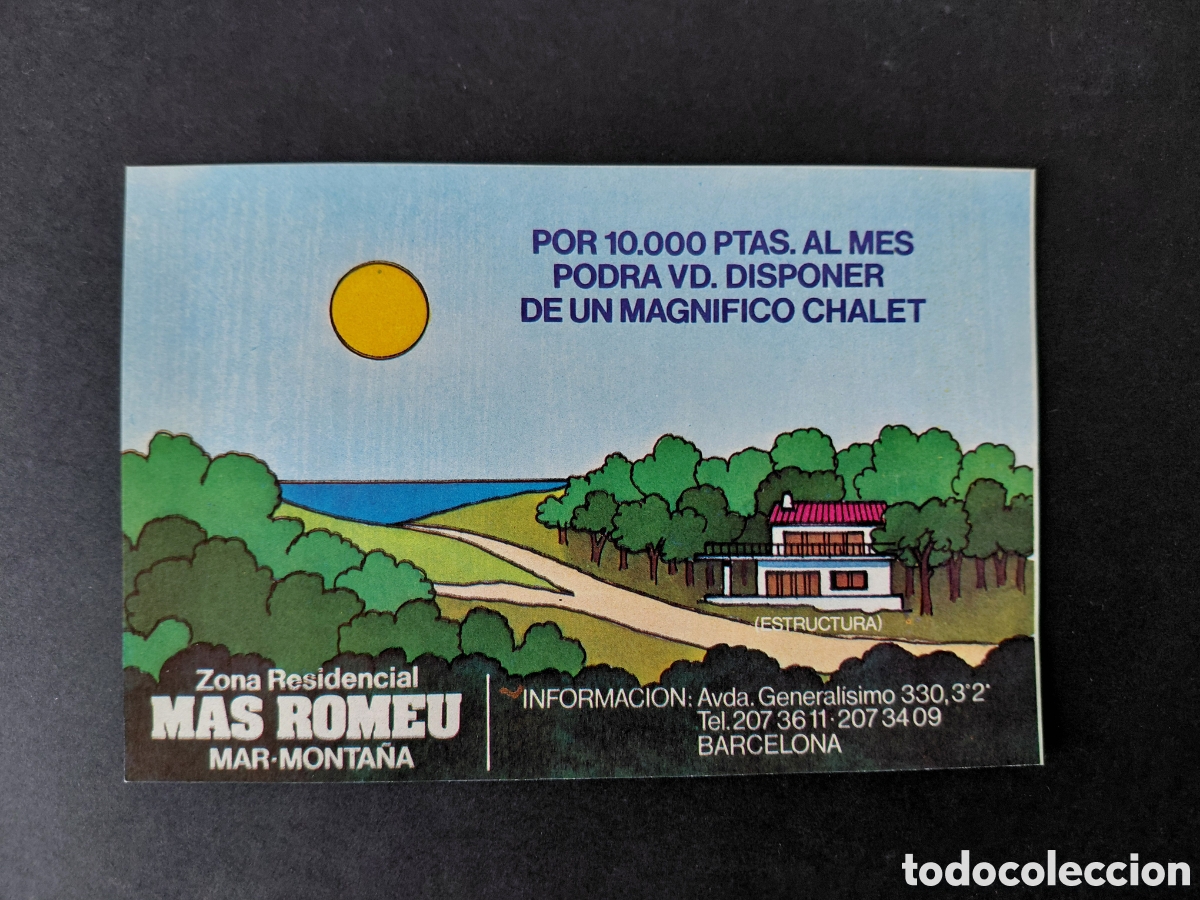 Werbekataloge: CALAFELL - URBANIZACION MAS ROMEU A&Ntilde;OS 70