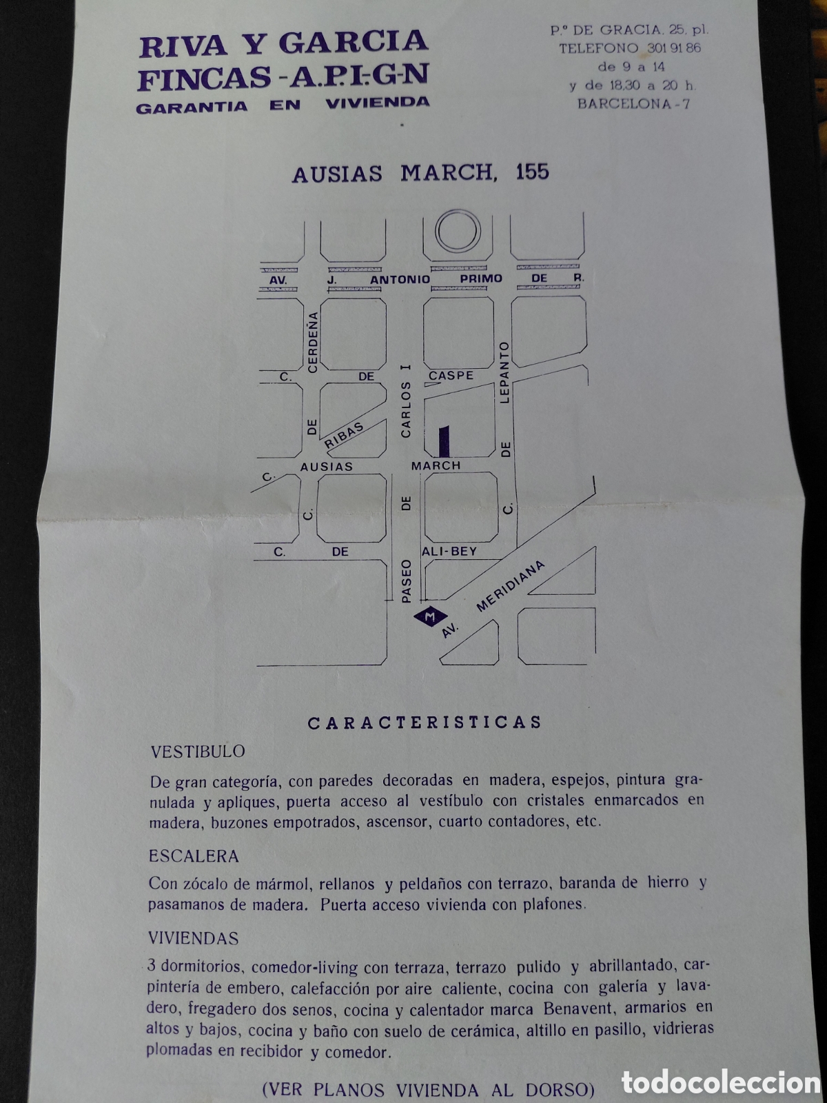 Catalogues publicitaires: BARCELONA - VENTA DE PISOS CALLE AUSIAS MARCH A&Ntilde;OS 70