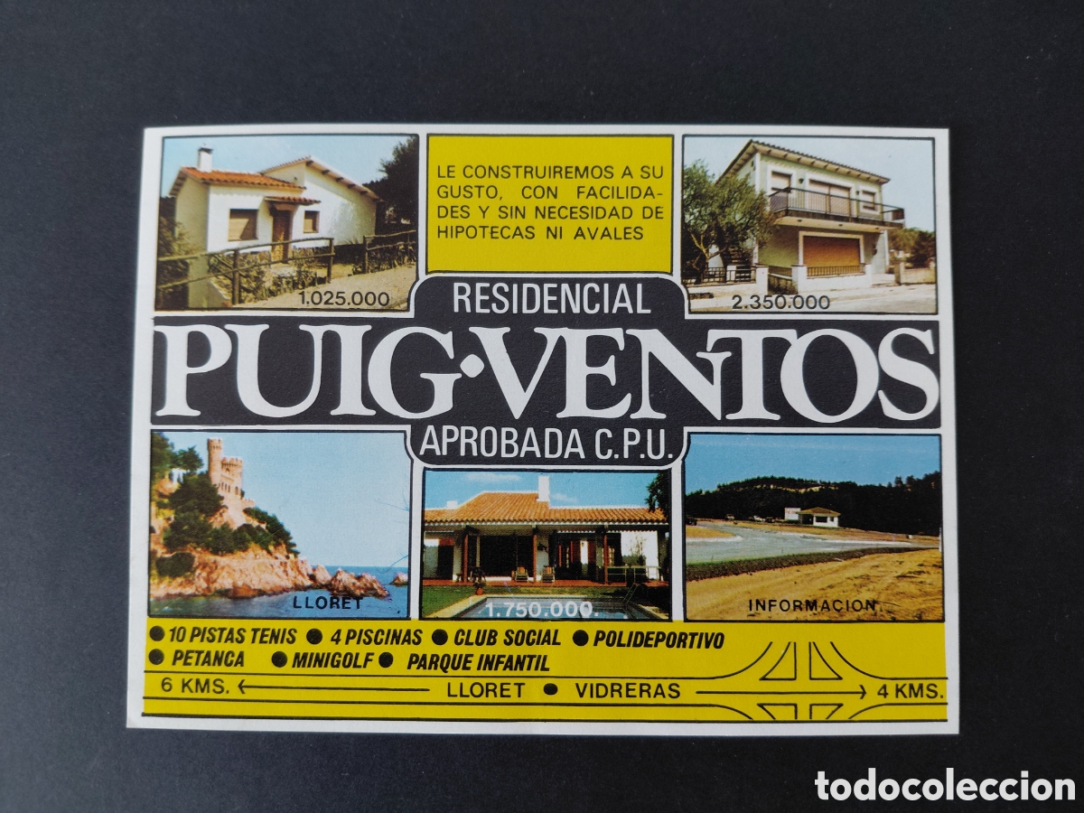 Catalogues publicitaires: VIDRERES - URBANIZACION PUIG VENT&Oacute;S A&Ntilde;OS 70