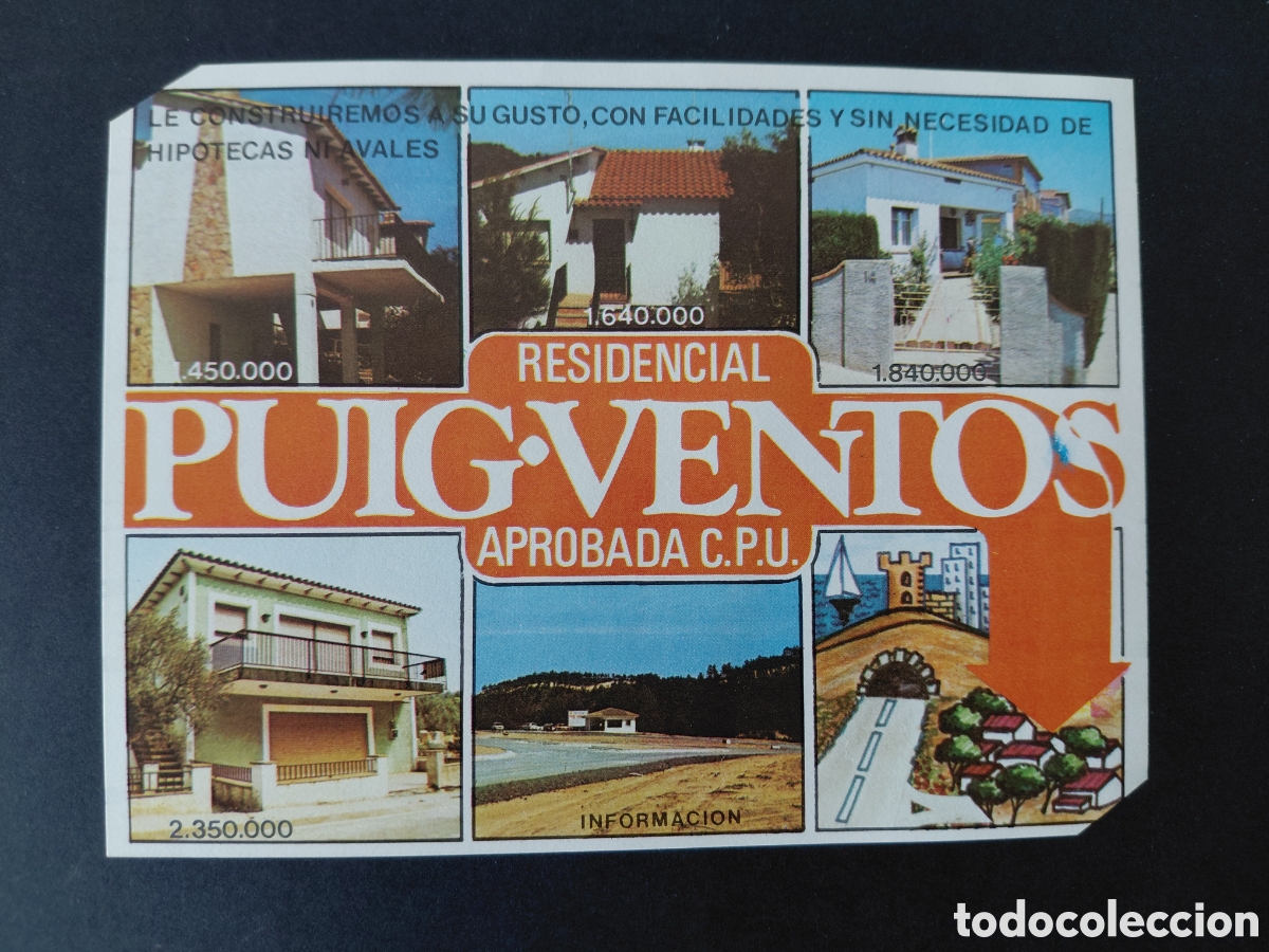 Catalogues publicitaires: VIDRERES - URBANIZACION PUIG VENT&Oacute;S A&Ntilde;OS 70