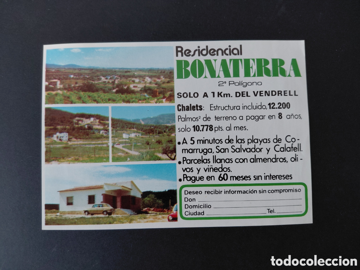 Catalogues publicitaires: EL VENDRELL - URBANIZACION BONATERRA A&Ntilde;OS 70