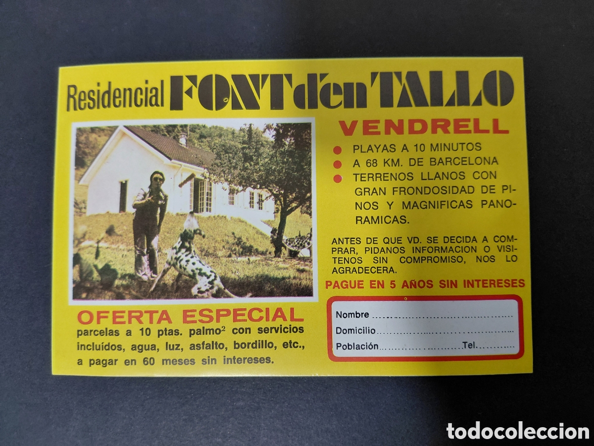Catalogues publicitaires: EL VENDRELL - URBANIZACION FONT D'EN TALLO A&Ntilde;OS 70