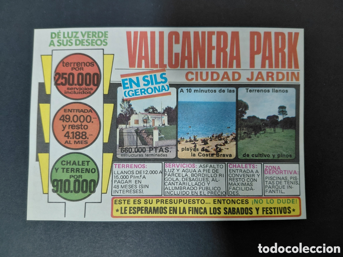 Catalogues publicitaires: SILS - URBANIZACION VALLCANERA PARK A&Ntilde;OS 70